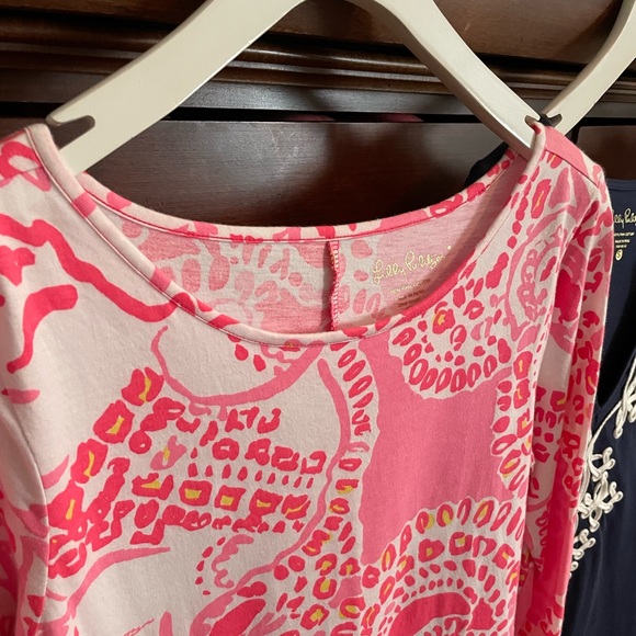 2 Lilly Pulitzer 3:4 Sleeve 100% Pima Cotton Lightweight Marlowe Dresses Small - Picture 3 of 8